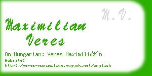 maximilian veres business card